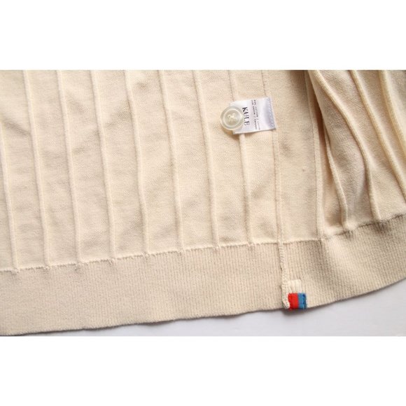 Kule Anthropologie Rainbow Contrast Cardigan Cream Multi Size Medium - Picture 9 of 10